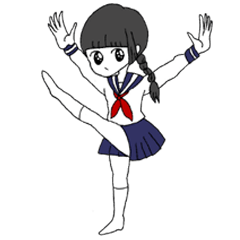 [LINEスタンプ] セーラー佐野さん(17)