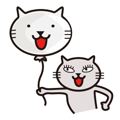 [LINEスタンプ] 灰色の猫の画像（メイン）