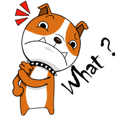 [LINEスタンプ] Bulldog cartoon