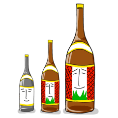 [LINEスタンプ] 伊良部島方言を一升瓶と共に