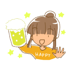 [LINEスタンプ] 女の子の楽しいスタンプ