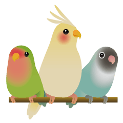 [LINEスタンプ] Love Birdsの画像（メイン）