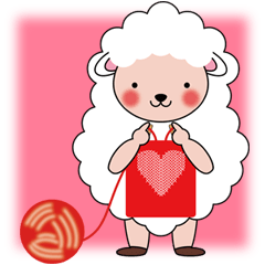 [LINEスタンプ] フワモコ羊さんの画像（メイン）