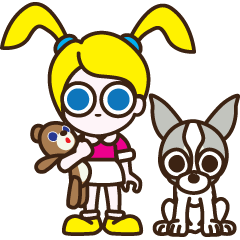 [LINEスタンプ] Coco ＆ Pipi english ver.