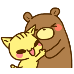 [LINEスタンプ] ねこさんとくまさんの画像（メイン）