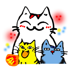 [LINEスタンプ] ぽわと愉快な猫たち