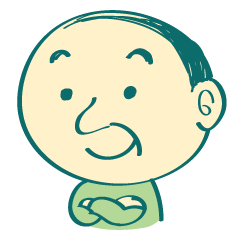 [LINEスタンプ] 上からおじさんの画像（メイン）