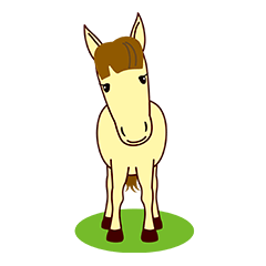 [LINEスタンプ] お馬のポニポニはパッツンヘアーの画像（メイン）