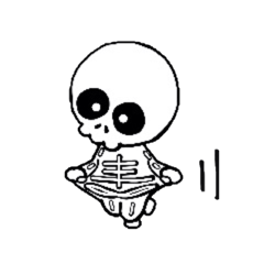 [LINEスタンプ] 全身タイツ スケルトン君