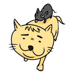 [LINEスタンプ] のら猫タメ吉の画像（メイン）