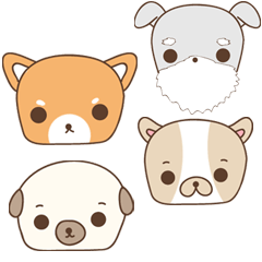 [LINEスタンプ] 犬のグループ