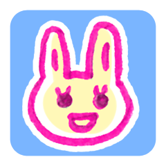 [LINEスタンプ] カラフルうさぎちゃん