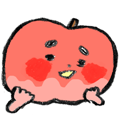 [LINEスタンプ] ふぞろいのリンゴさんたちの画像（メイン）