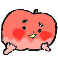 [LINEスタンプ] ふぞろいのリンゴさんたち