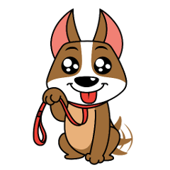 [LINEスタンプ] いかした犬  - ミーウォーク、ミーフィード