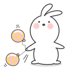 [LINEスタンプ] ぽっぷうさぎ