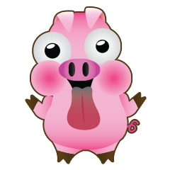 [LINEスタンプ] Pink Pig Lady