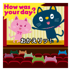 [LINEスタンプ] 映画館での画像（メイン）