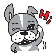 [LINEスタンプ] ～ペチャ犬バロン～ボストンテリア×パグ