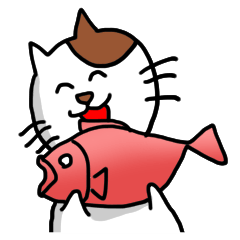 [LINEスタンプ] 釣りをするねこ