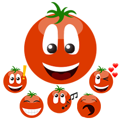 [LINEスタンプ] とまとの顔スタンプ