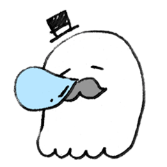 [LINEスタンプ] ひげの紳士おばけ