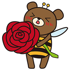 [LINEスタンプ] Grizz Bee(English Ver.)