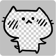 [LINEスタンプ] 透明にゃんこ