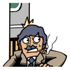 [LINEスタンプ] 張り込め！壁際刑事