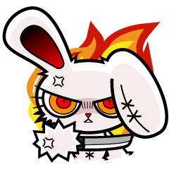 [LINEスタンプ] BLOODY BUNNY : 100% NO MERCYの画像（メイン）