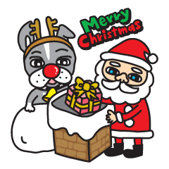 [LINEスタンプ] ペチャ犬「バロン」の冬イベントの画像（メイン）