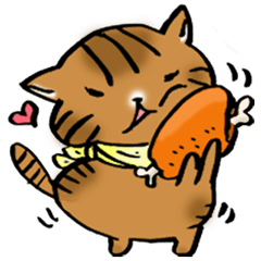 [LINEスタンプ] ぽっちゃりネコのおちょちょの画像（メイン）