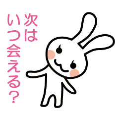 [LINEスタンプ] 白うさちゃんのメッセージ