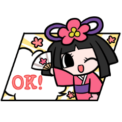 [LINEスタンプ] 忍者と姫