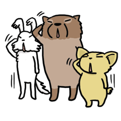 [LINEスタンプ] ガウリン福～吠え犬スタンプの画像（メイン）