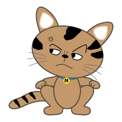 [LINEスタンプ] エナジーバンパイア猫のネガティー君の画像（メイン）