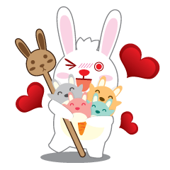 [LINEスタンプ] Call me Rabbit leader and the gang