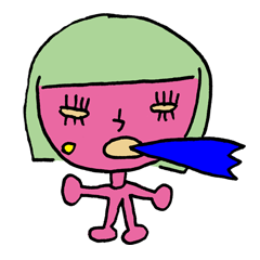 [LINEスタンプ] てきとうガール