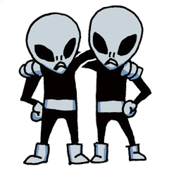 [LINEスタンプ] 宇宙人兄弟〜襲来〜