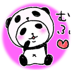 [LINEスタンプ] パンダinぱんだ5（オノマトペ編）の画像（メイン）