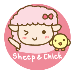 [LINEスタンプ] Sheep and Chick (English)