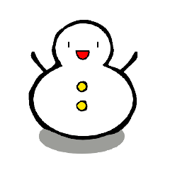 [LINEスタンプ] 日本式雪だるまの画像（メイン）