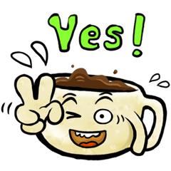 [LINEスタンプ] コーヒーのカップの画像（メイン）