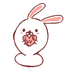 [LINEスタンプ] もちっこうさぎの画像（メイン）