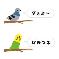 [LINEスタンプ] カタコトでおしゃべりする鳥たち