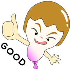 [LINEスタンプ] 風船小僧 あまね