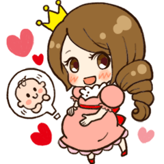 [LINEスタンプ] 姫は妊婦なう。の画像（メイン）