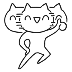 [LINEスタンプ] 楽しそうな猫