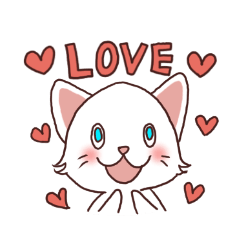 [LINEスタンプ] しろねこちゃんスタンプの画像（メイン）