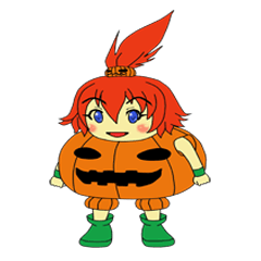 [LINEスタンプ] Pumpkin-chan's Halloween activities (EN)